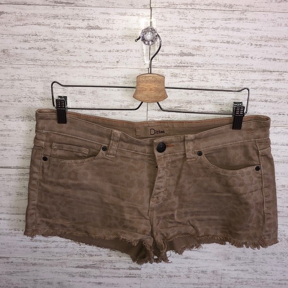 Dittos Brown Leopard shorts | SIZE 29 - Picture 3 of 9